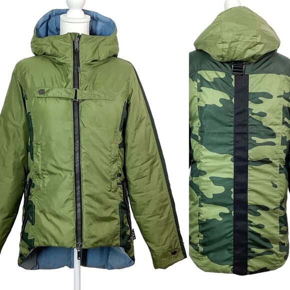 L.A.M.B. Jackets & Blazers - Burton x L.A.M.B. LAMB Sz M OC Insulator Ski Jacket Green Camo Coat Gwen Stefani